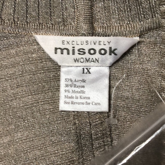 Misook pale gold open tie sweater BNWT plus size - Picture 3 of 7